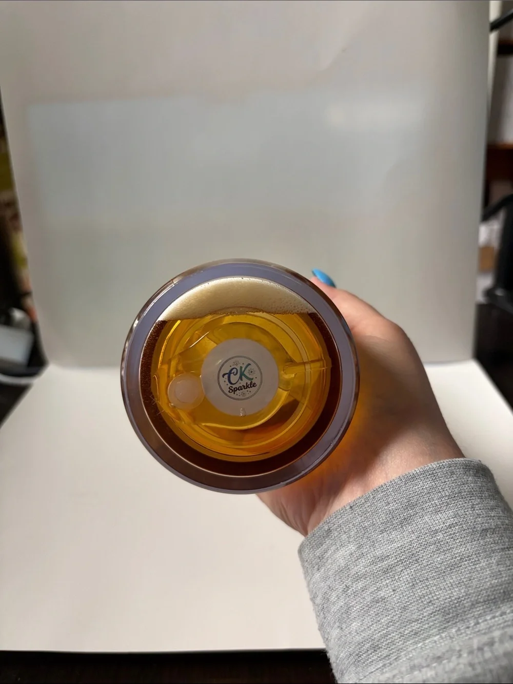 Dad Needs Beer 24 oz Faux Beer Flip Straw Tumbler